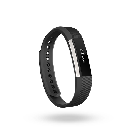 Fitbit Alta with the time shown on the screen